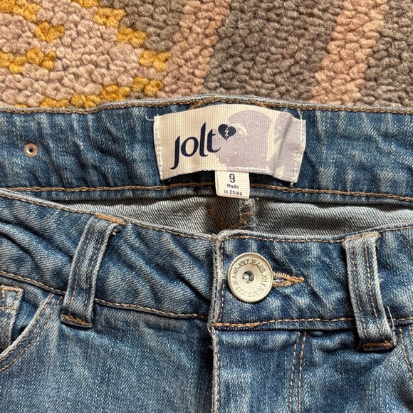 Jolt Women's Distressed Boyfriend Jeans - Light Blue - Picture 2 of 8